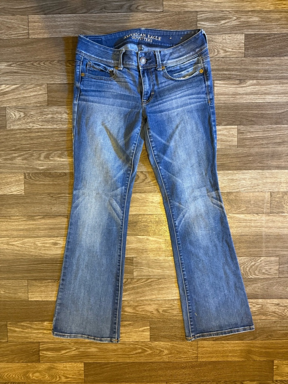 American Eagle Outfitters Blue Flare Jeans - Light Wash